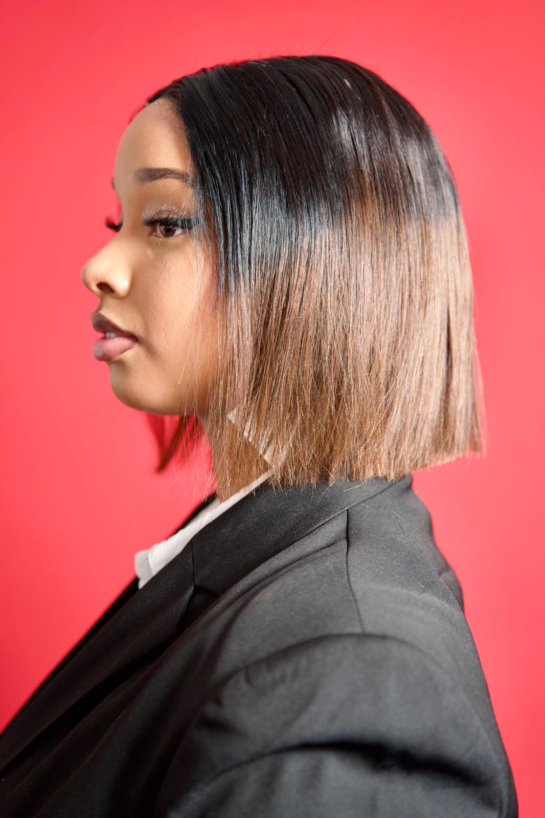 Tinah - Perruque Femme Noire Lisse 8" | Lace Wig Courte Transparente