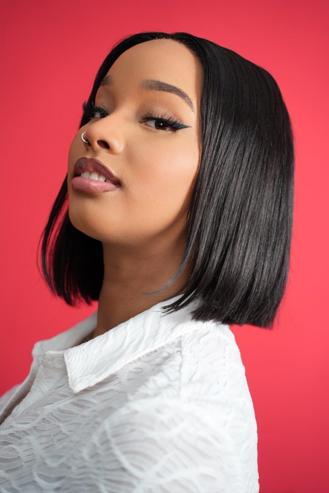 La Nina - Perruque Femme Noire Lisse 8" | Lace Wig Courte Naturelle