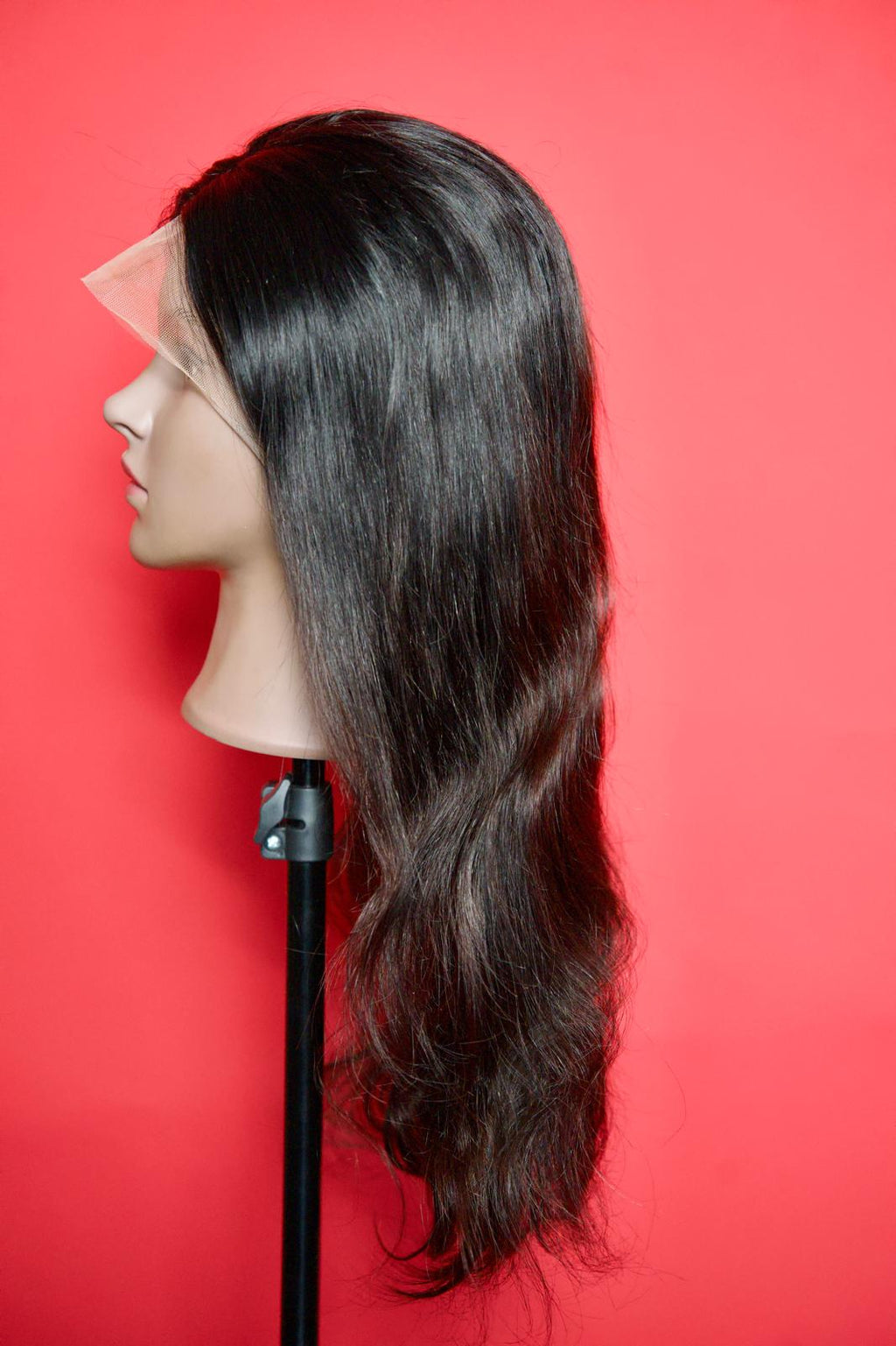 Charmante - Perruque Femme Noire Ondulée 20" | Frontal Wig Transparente