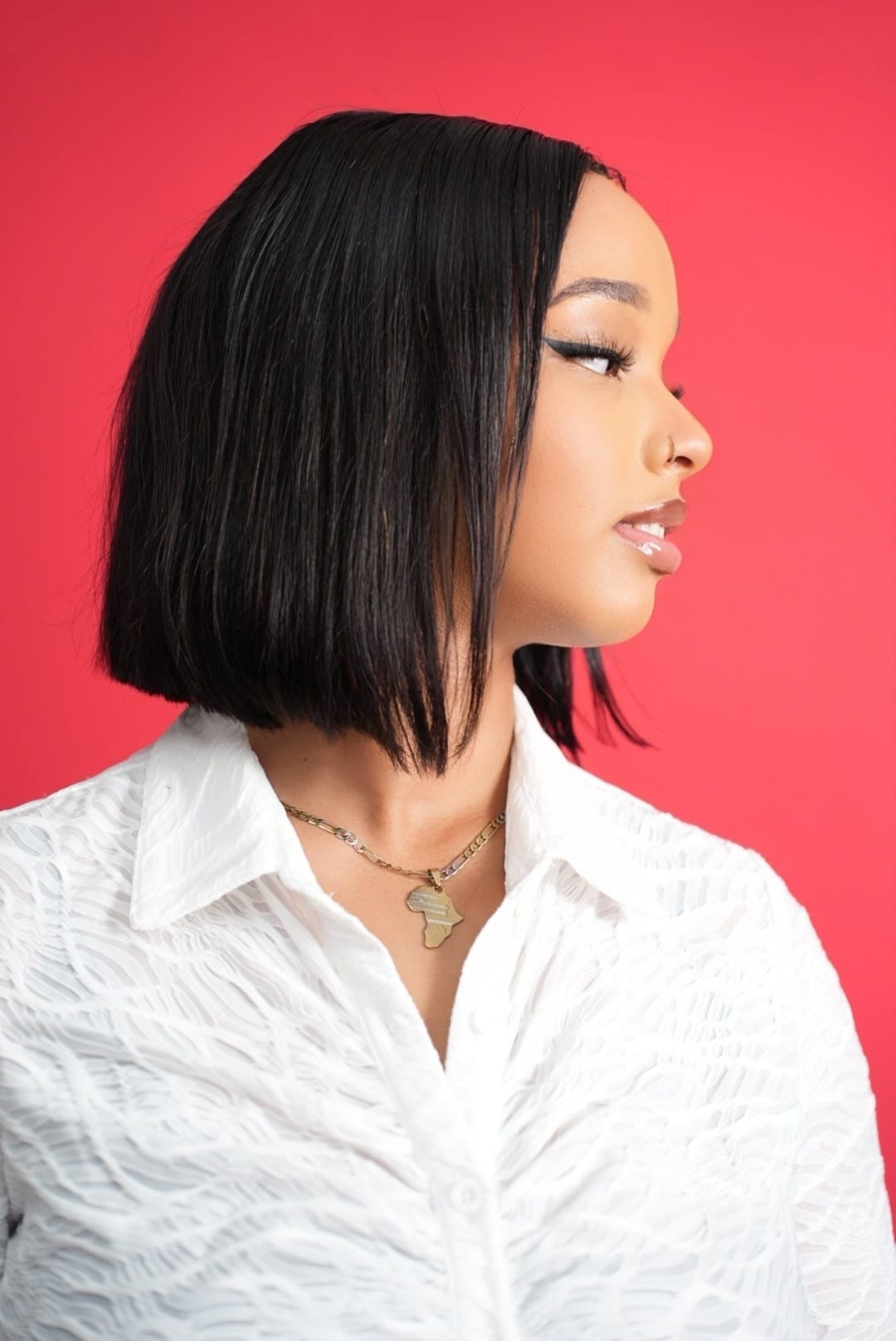 La Nina - Perruque Femme Noire Lisse 8" | Lace Wig Courte Naturelle