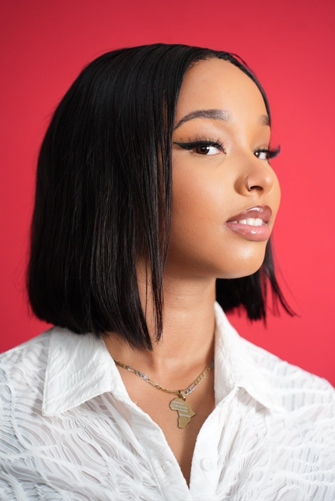 La Nina - Perruque Femme Noire Lisse 8" | Lace Wig Courte Naturelle